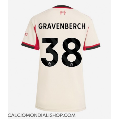 Maglie da calcio Liverpool Ryan Gravenberch #38 Seconda Maglia Femminile 2025-26 Manica Corta